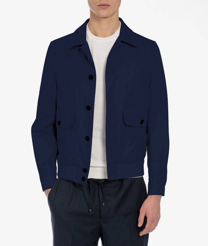 Cotton Jacket Sempione Beige Sportwear Blouson