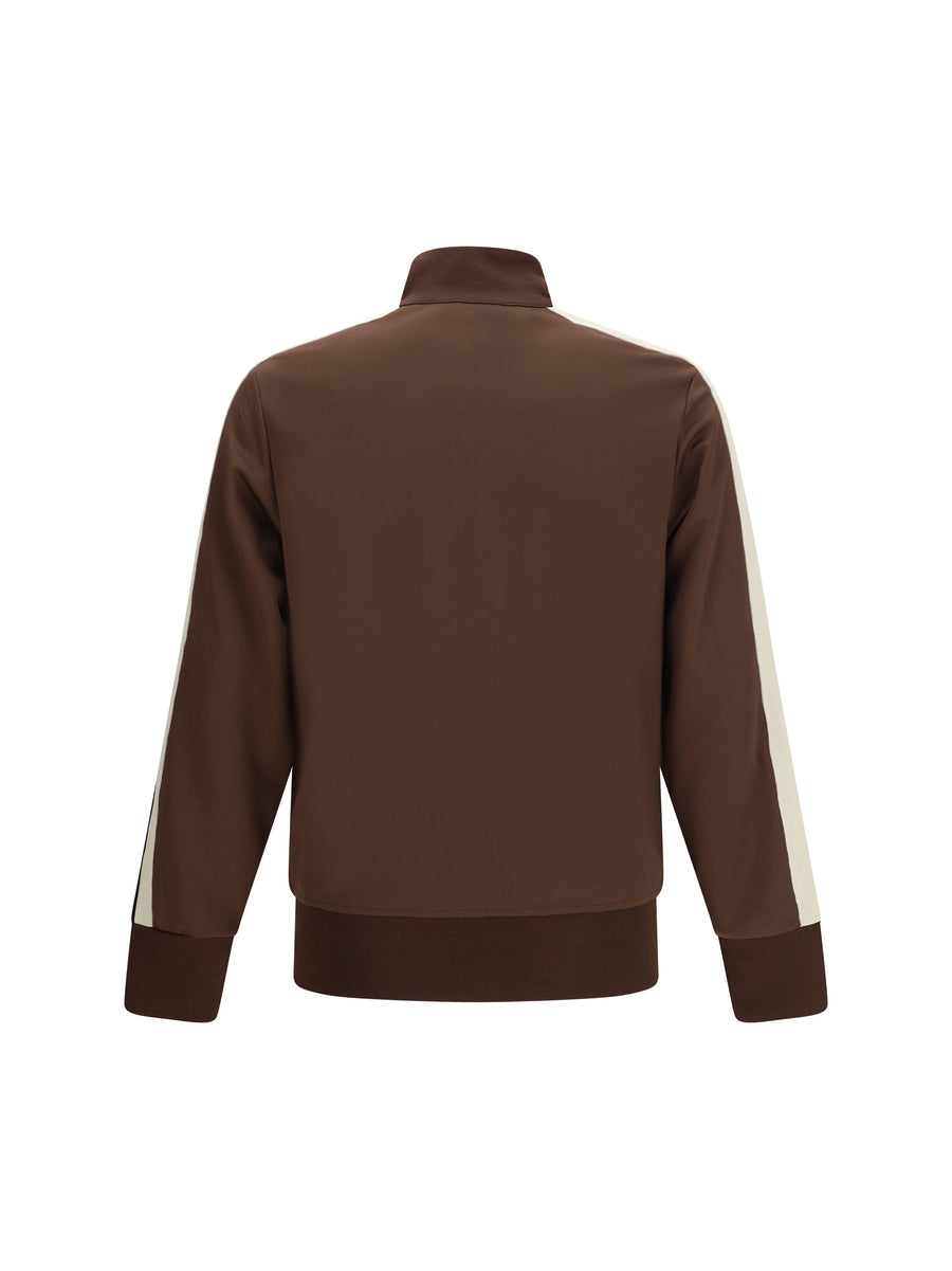 Track Jacket Brown-Off-White Brown/off-white Polyester Sweatshirts