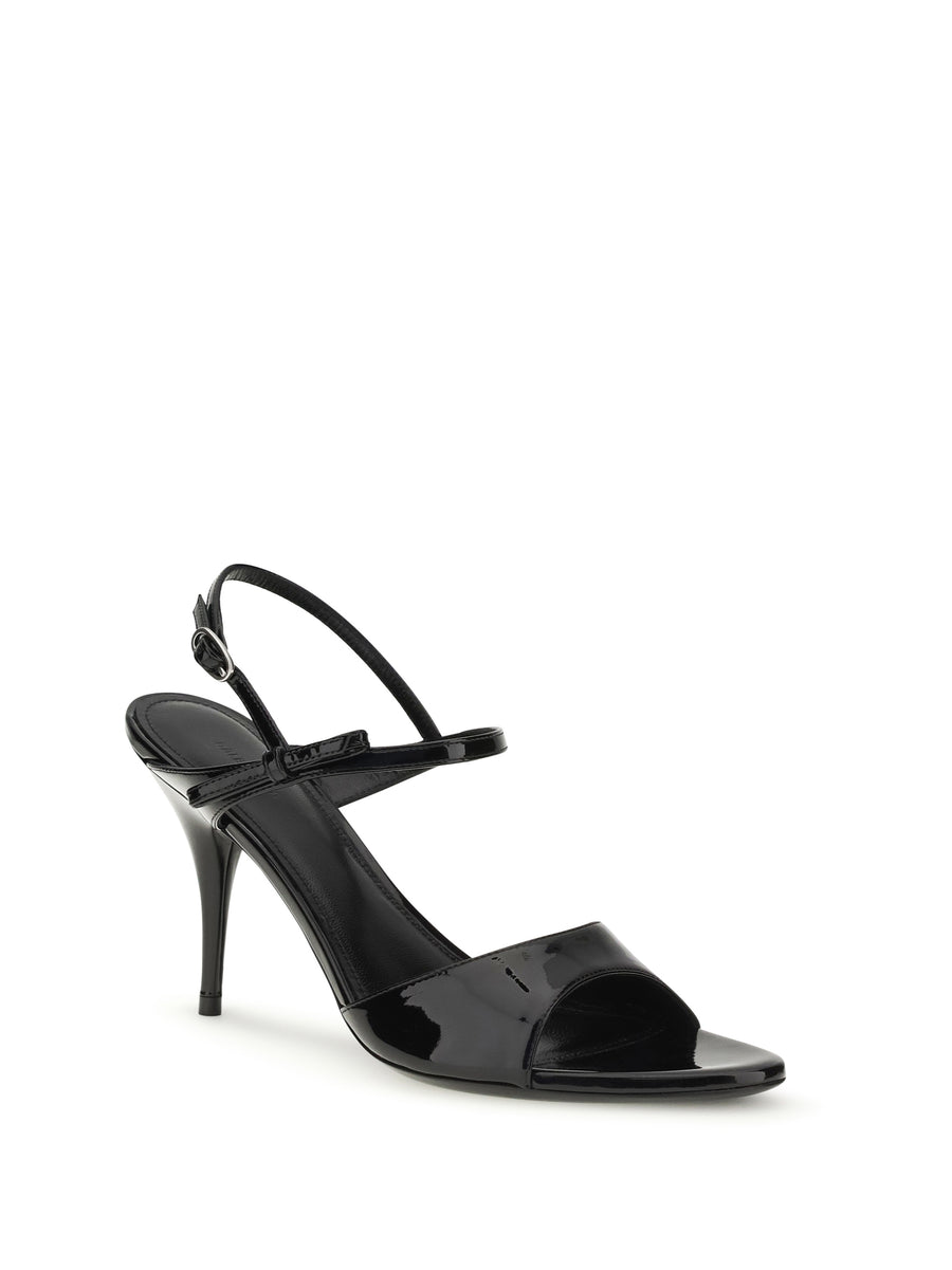 Sandals Avenue Bow Black-Silver Black/silver Calf Leather Trainers