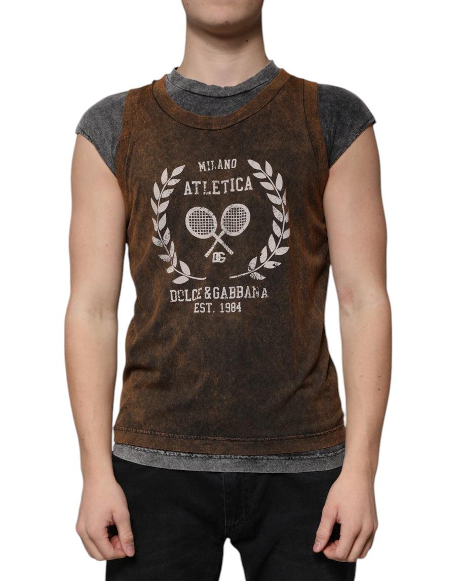 Dolce & Gabbana 100% Cotton tank top in brown