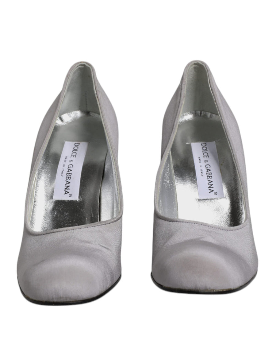 Dolce & Gabbana Leather (suede) heel in gray