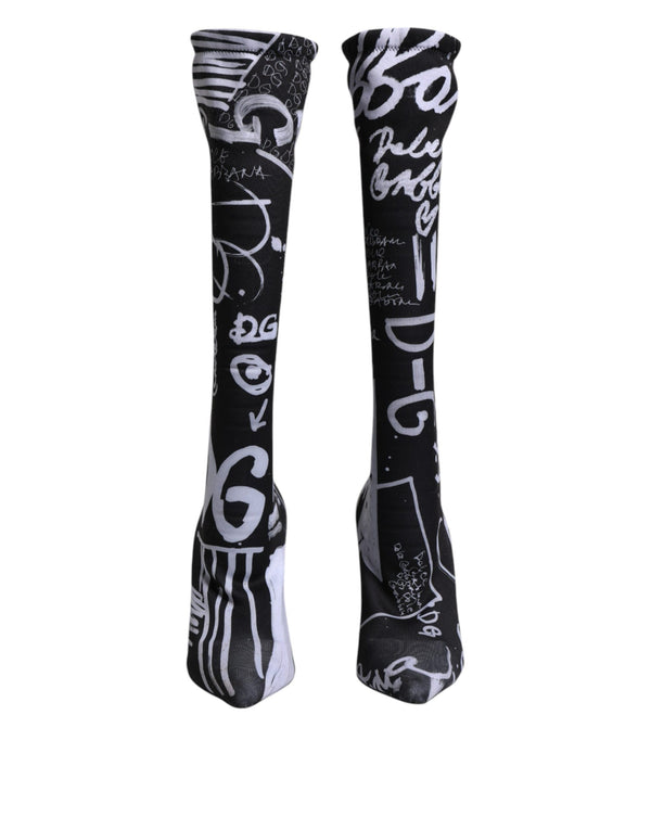 Dolce & Gabbana 93% Polyester boot in black