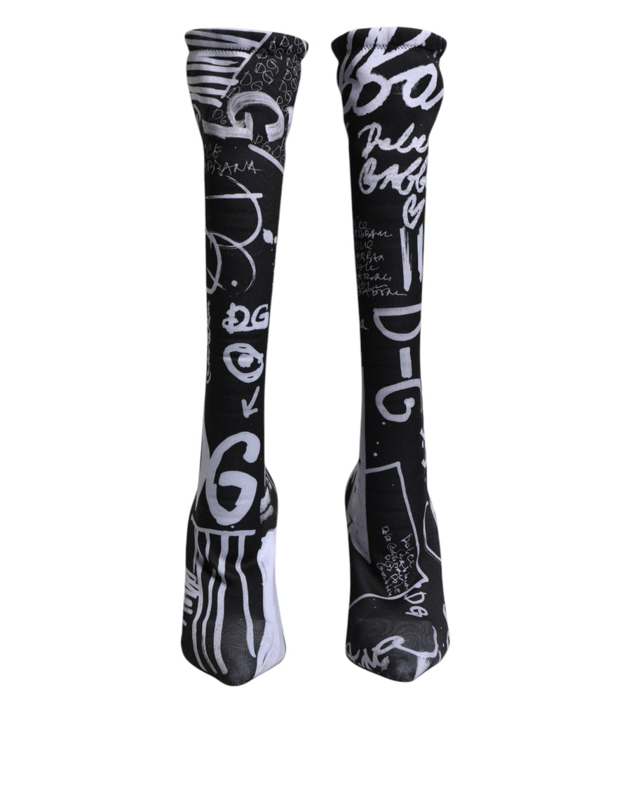 Dolce & Gabbana 93% Polyester boot in black