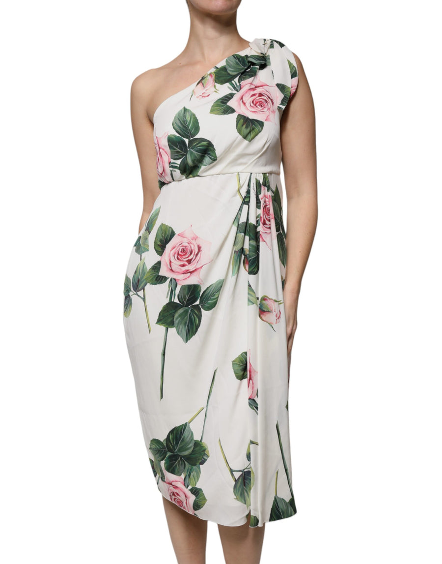 Dolce & Gabbana 94% Silk 6% Elastane dress in white
