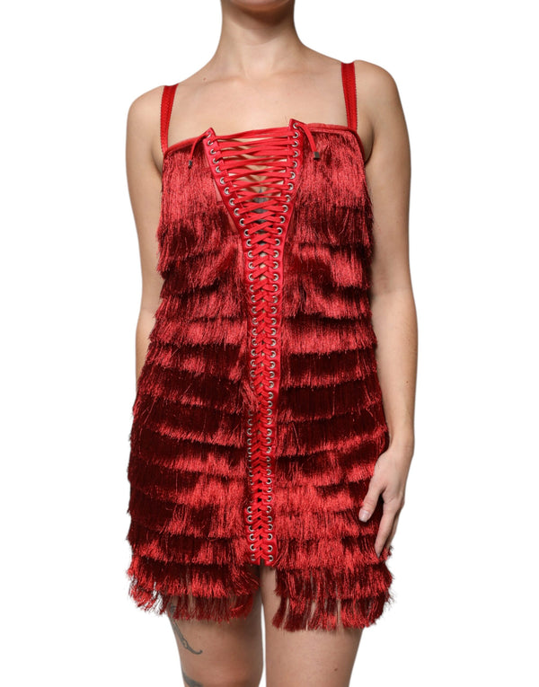 Dolce & Gabbana 90% Nylon dress in red