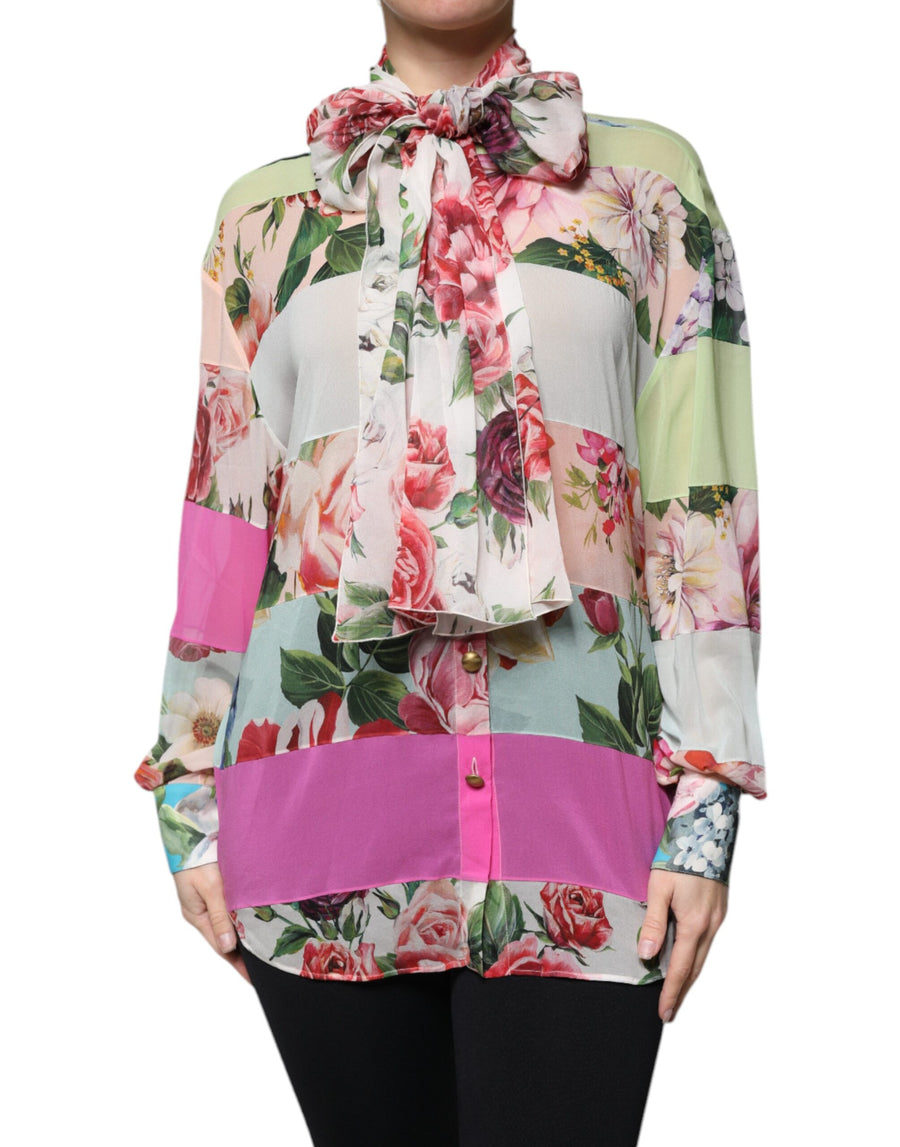 Dolce & Gabbana 92% Silk blouse in multicolor