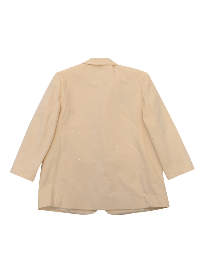 Suit Jacket Beige Cotton Elastane Lining
