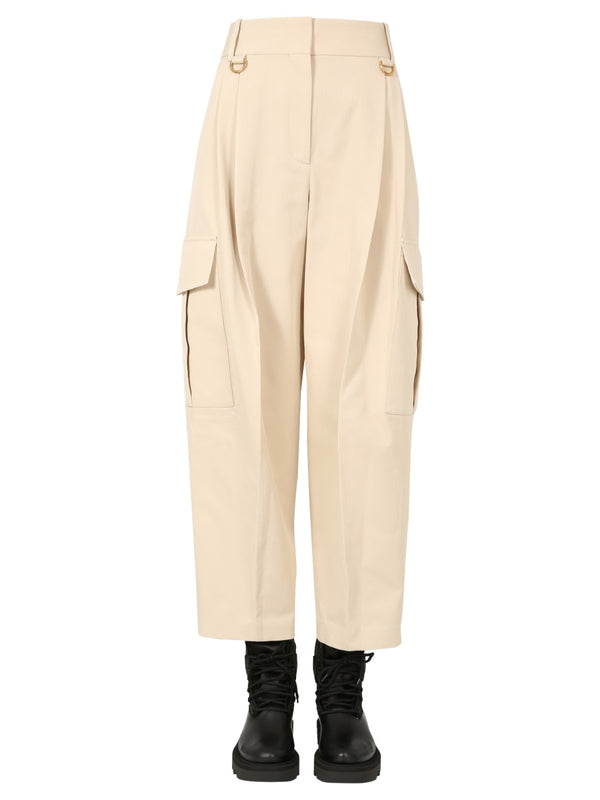 Cargo Pants Ivory Cotton Trousers