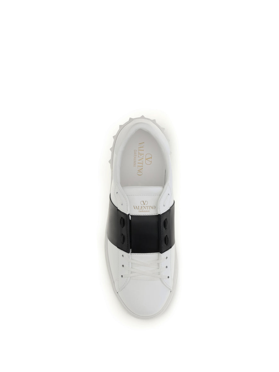 Sneakers Open White-Navy White/navy/white Upper Calf Leather Trainers