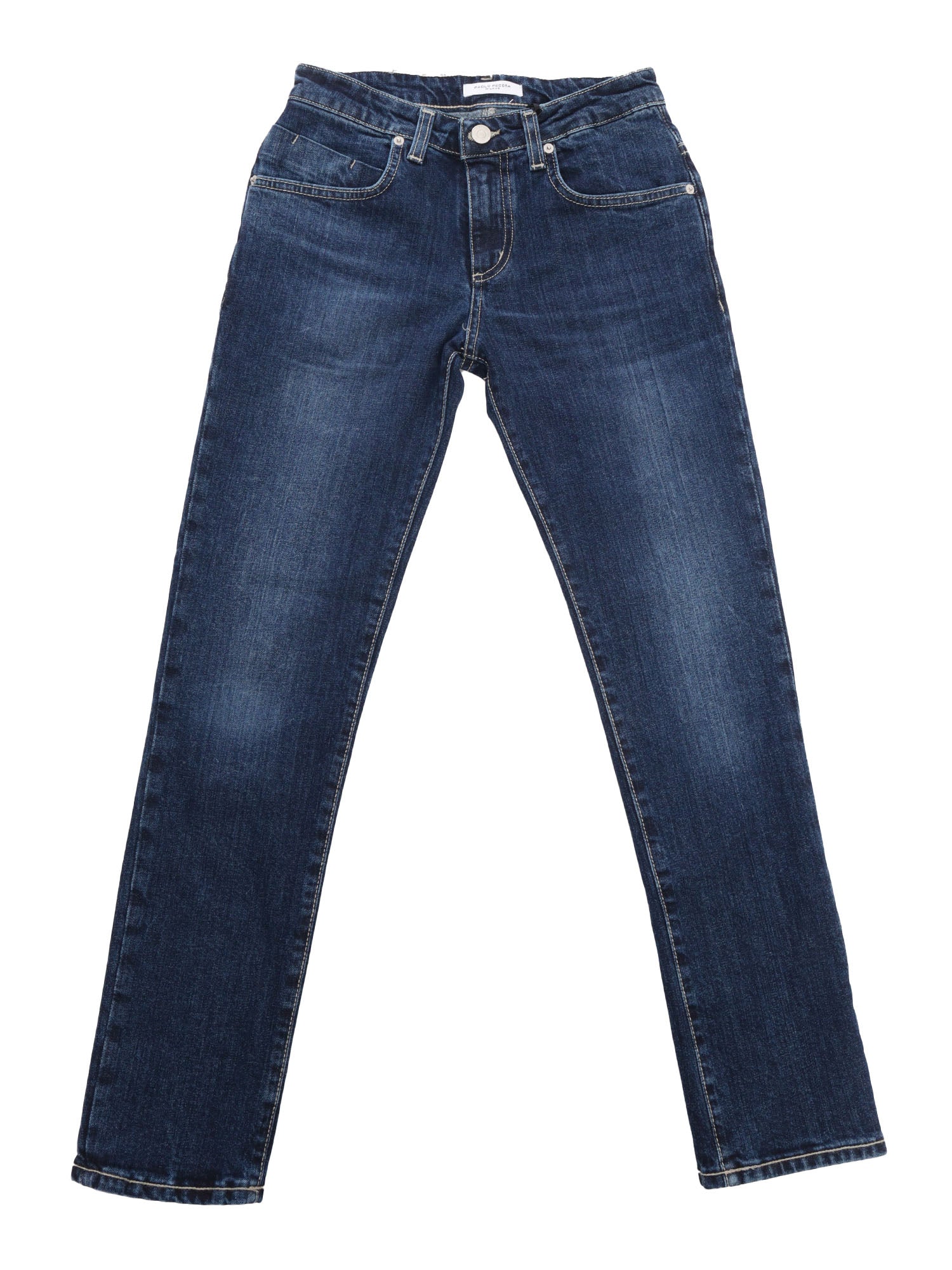 5-Pocket Jeans Blue Cotton Elastane