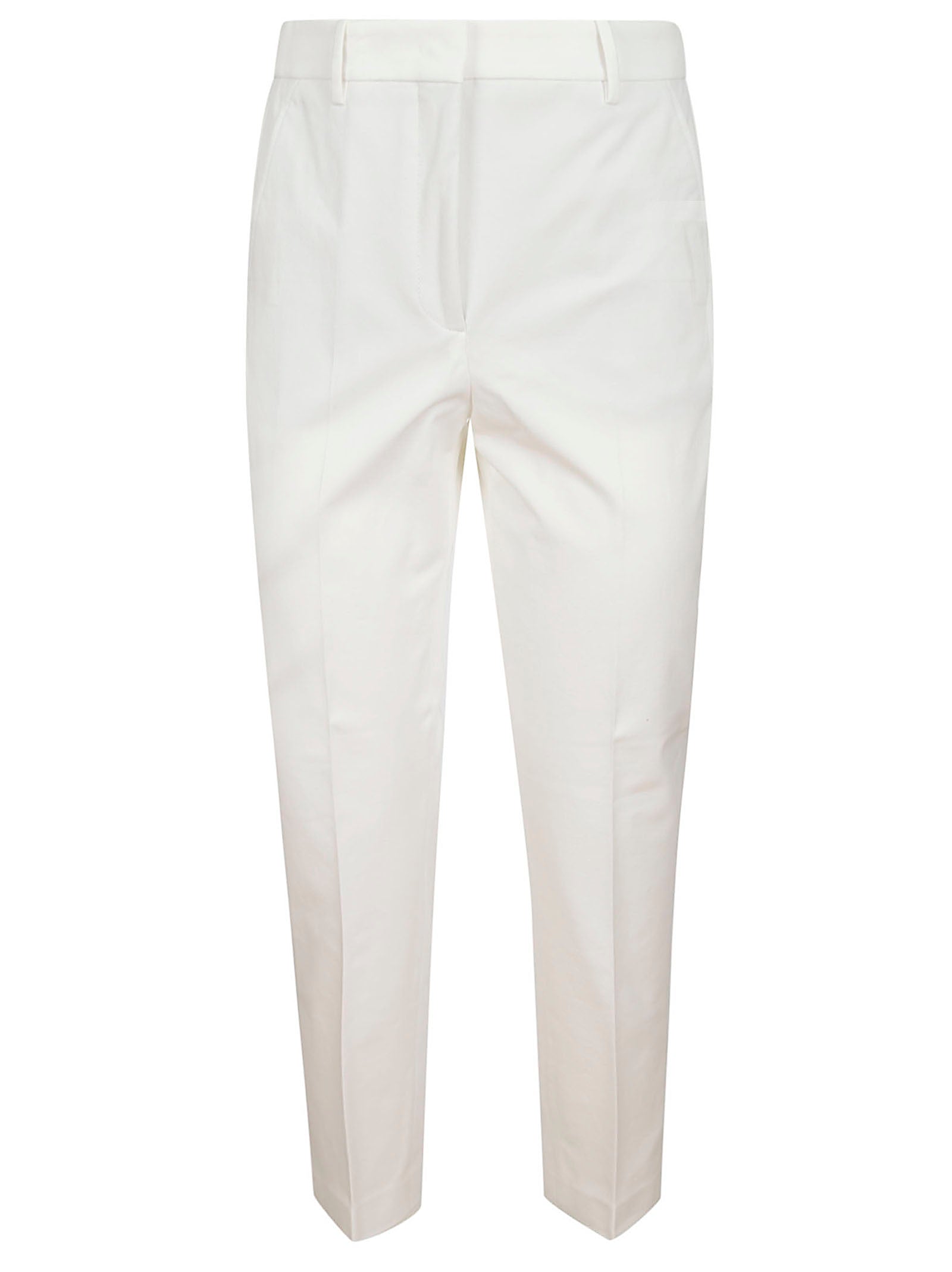 Galene White Cotton Elastan Pant