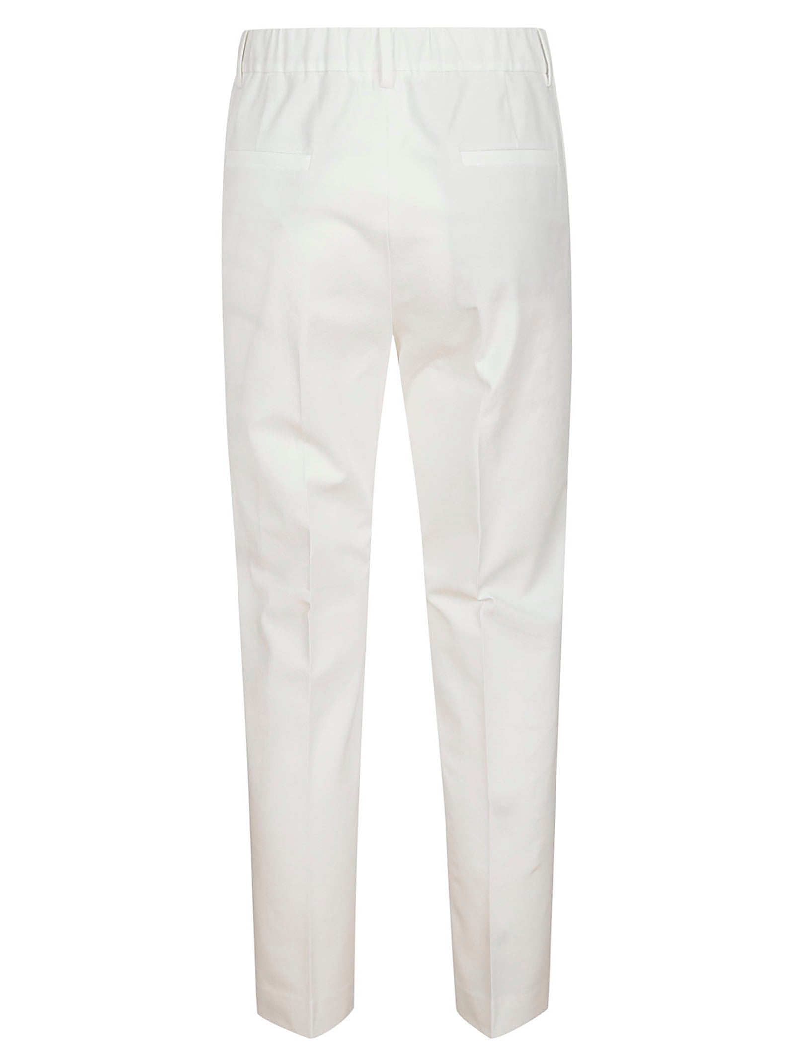 Galene White Cotton Elastan Pant
