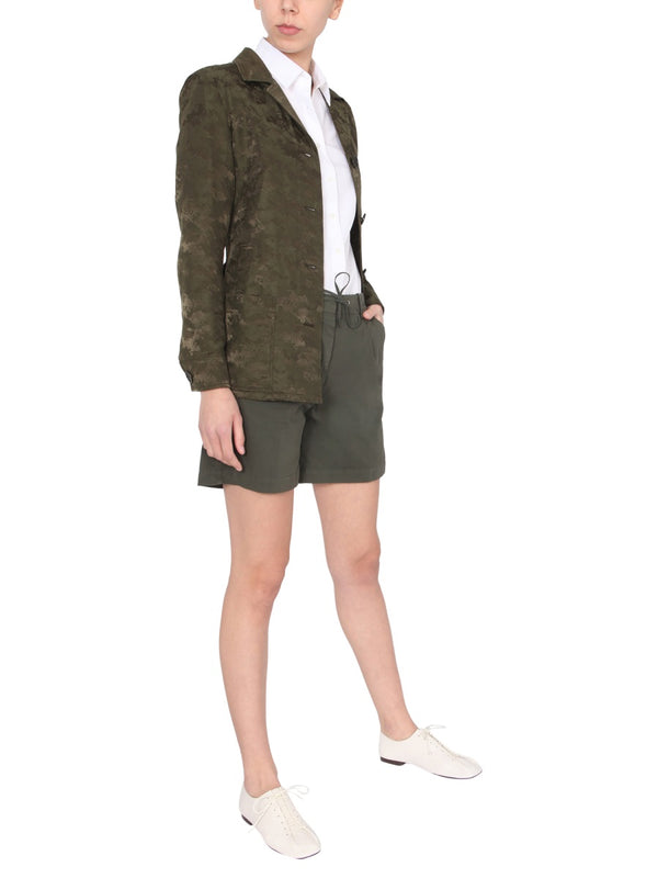 Regular Fit Jacket Military Green Cotton