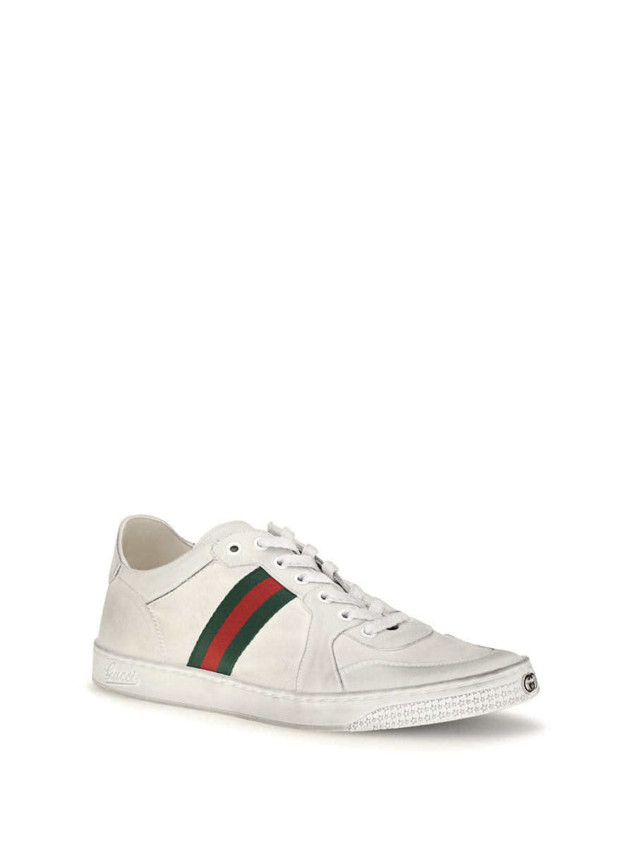 Sneakers Stretch Leather White White/white/vrv Trainers