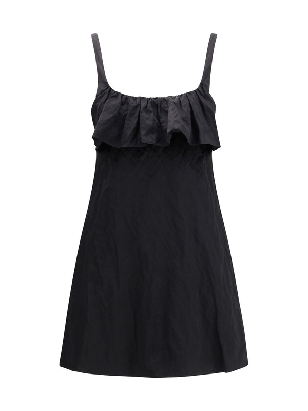 Mini Dress Washed Technical Satin Black