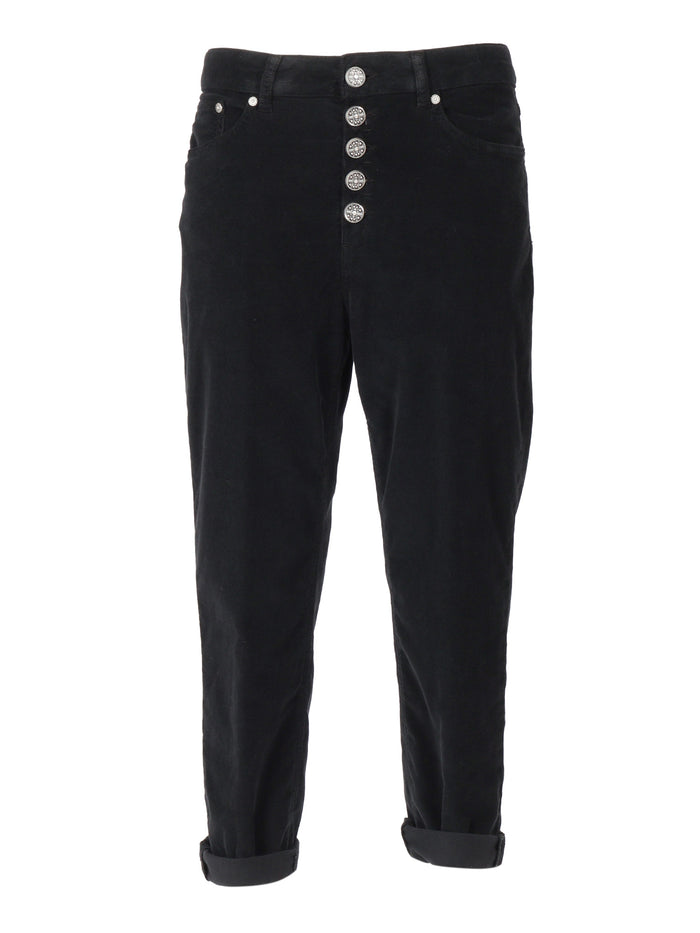 Koons Bot Gioie Pants Black Cotton Lyocel Elastane Jean