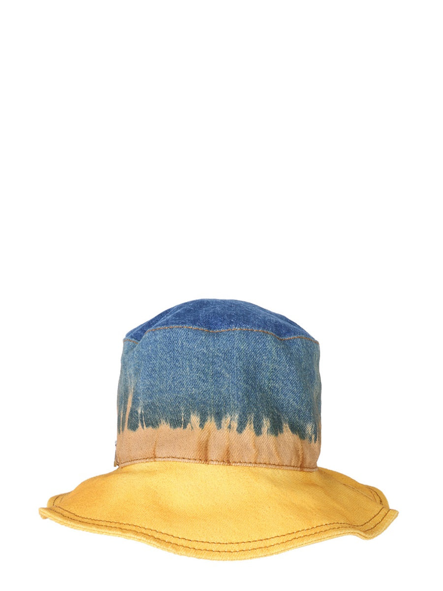 Bucket Hat With Tie Dye Print Multicolour Cotton