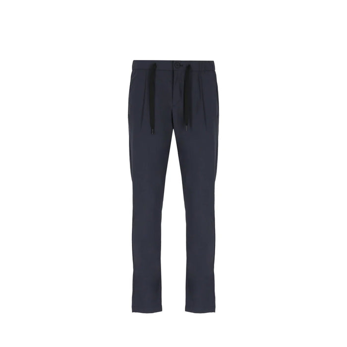 Herno Drawstring Pants Blue Elastane Polyamide