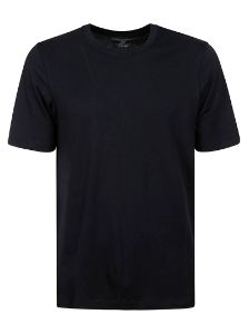 Col Rond Mc Blue Lyocell Coton Tshirt