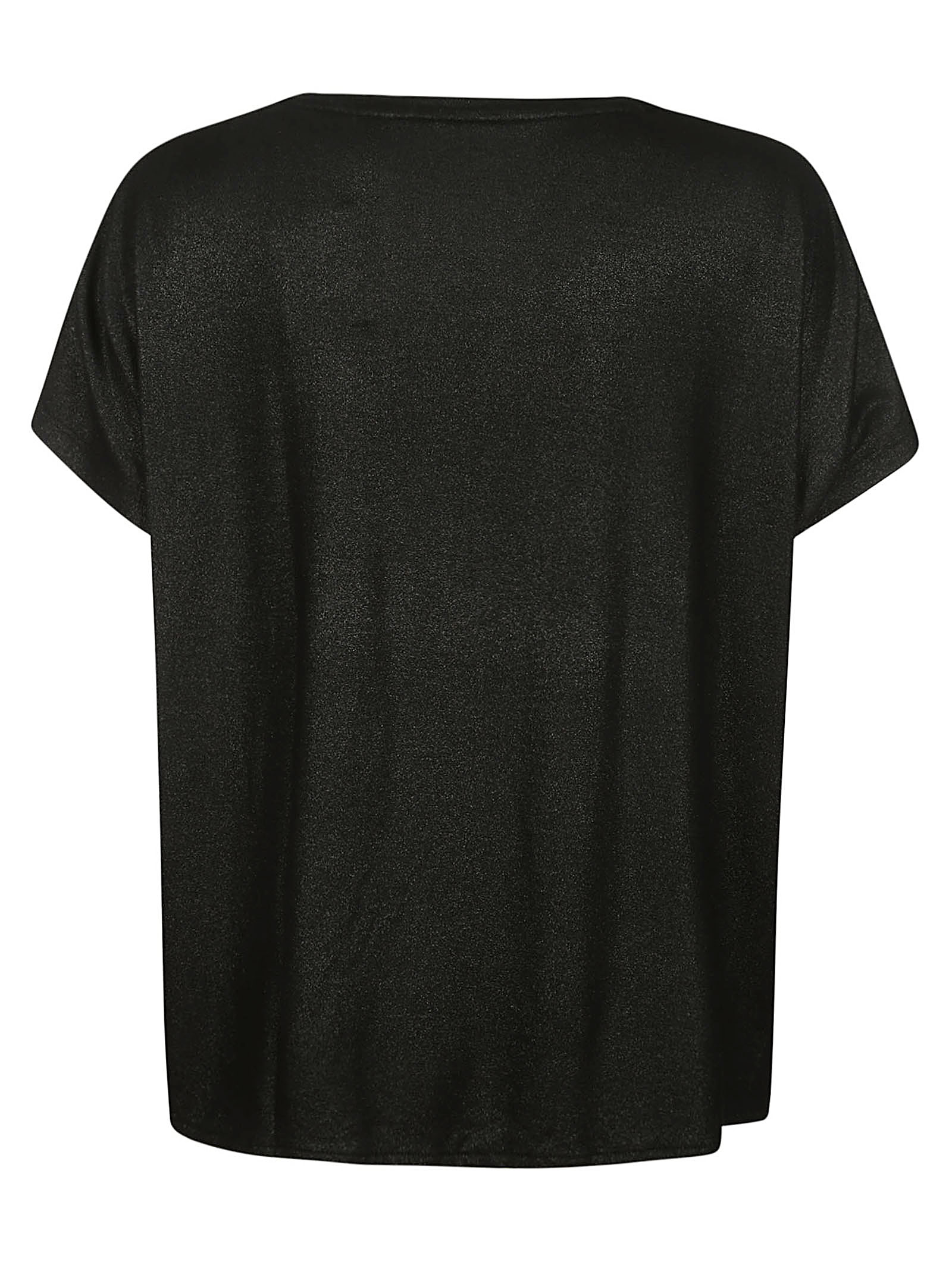 Col Rond Mcourt Black Viscose Elasthanne Tshirt