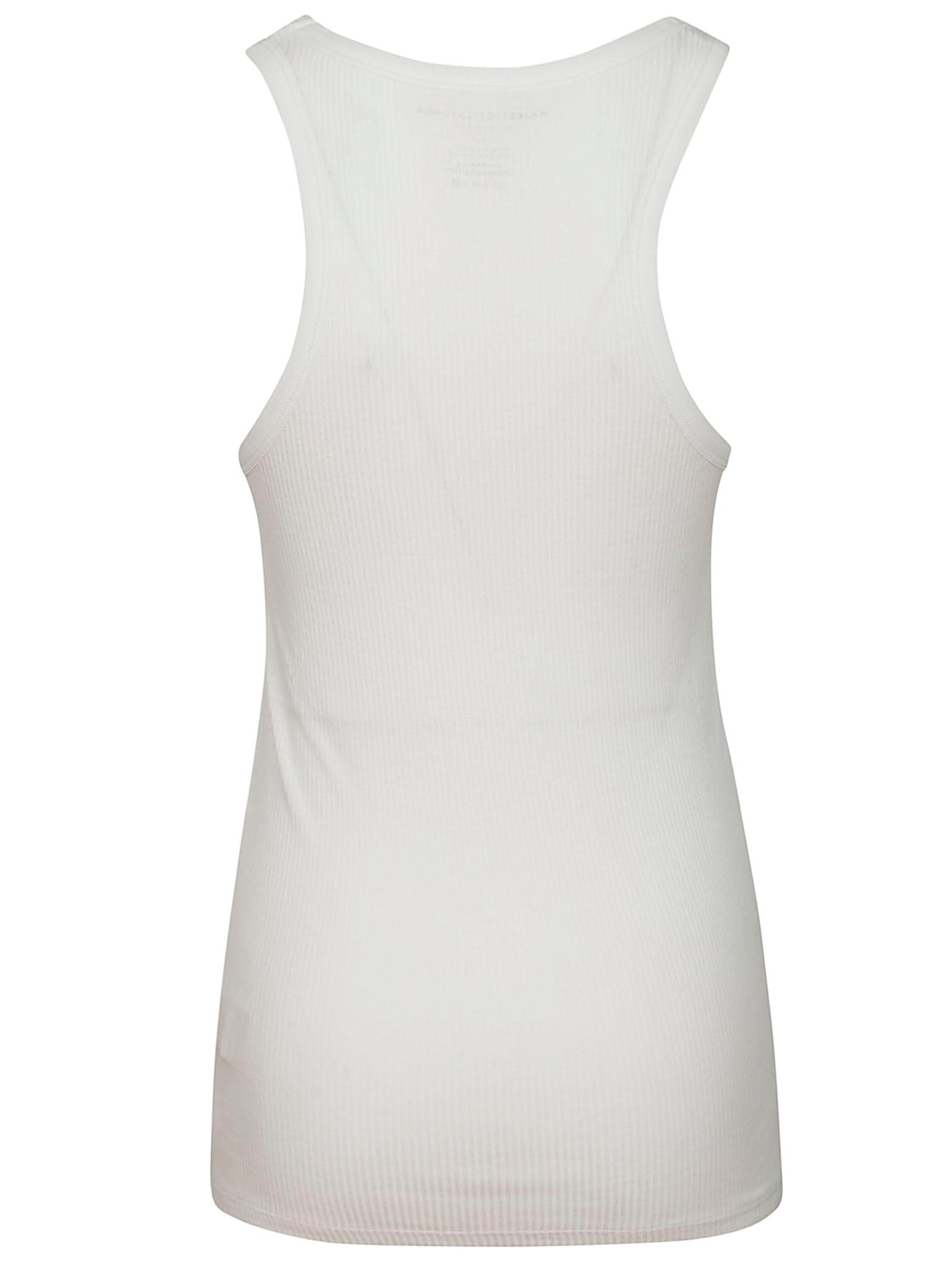 Debardeur White Viscose Elasthanne Tops