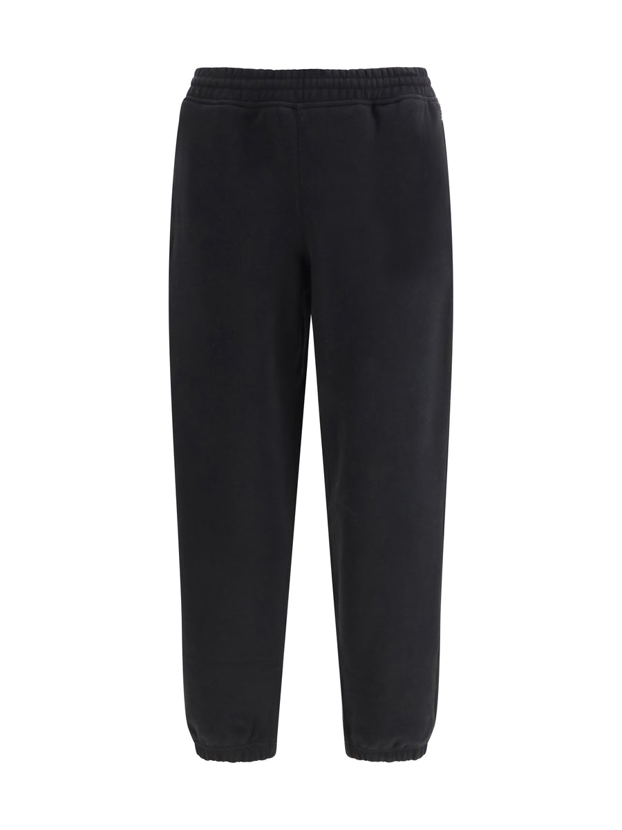 Burberry 100% Cotton jogging pants in black