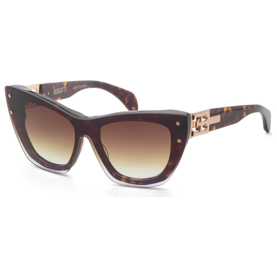 Preloved - Bugatti Mens 55mm Havana Tortoise Rose Gold Sunglasses 48l-Hav One Color