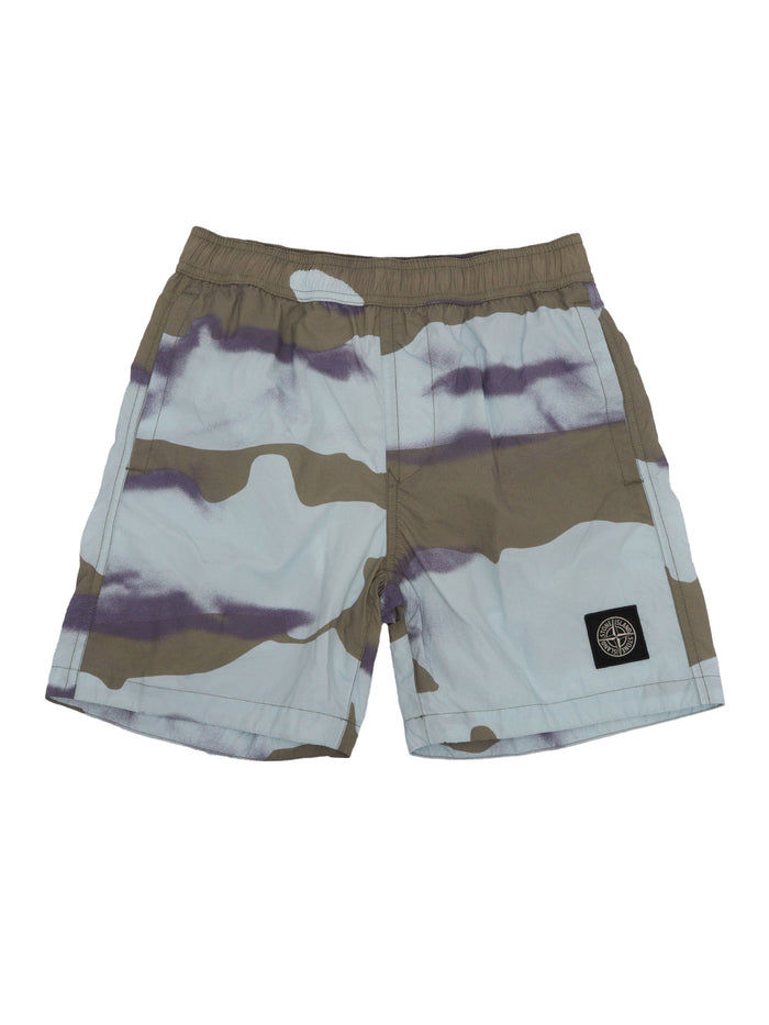 SHORTS Green Polyamide Lining