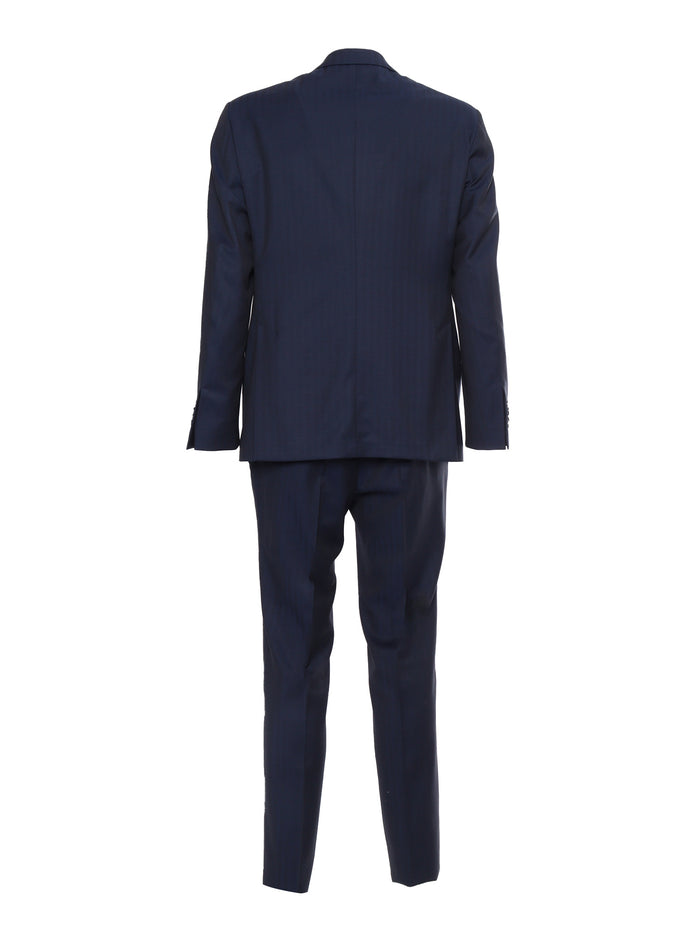 Blue mens suit Virgin Wool Dress