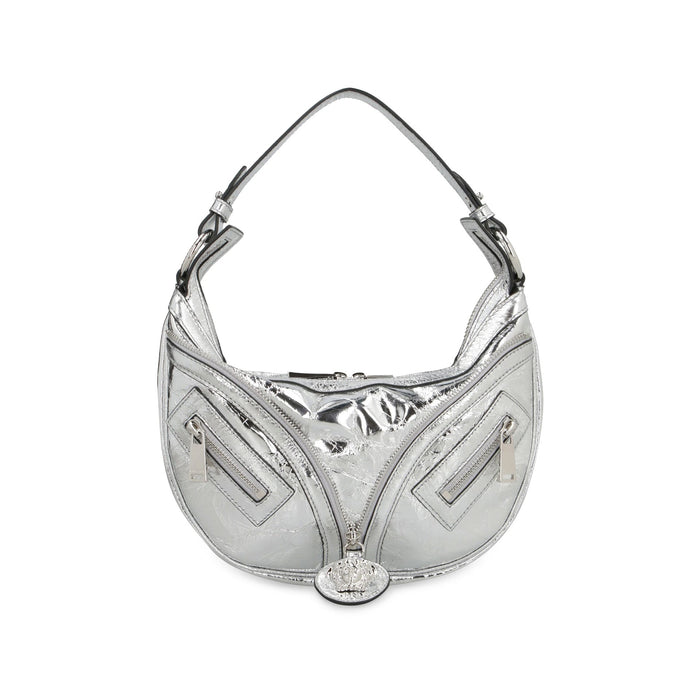 Repeat Hobo Shoulder Bag Silver Lamb Leather