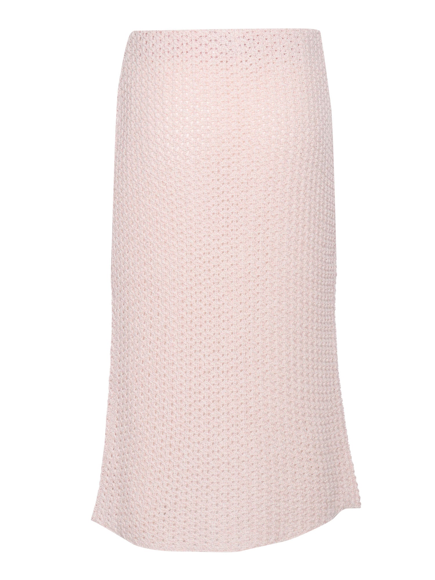 Pink midi skirt Cotton Linen Nylon Polyester