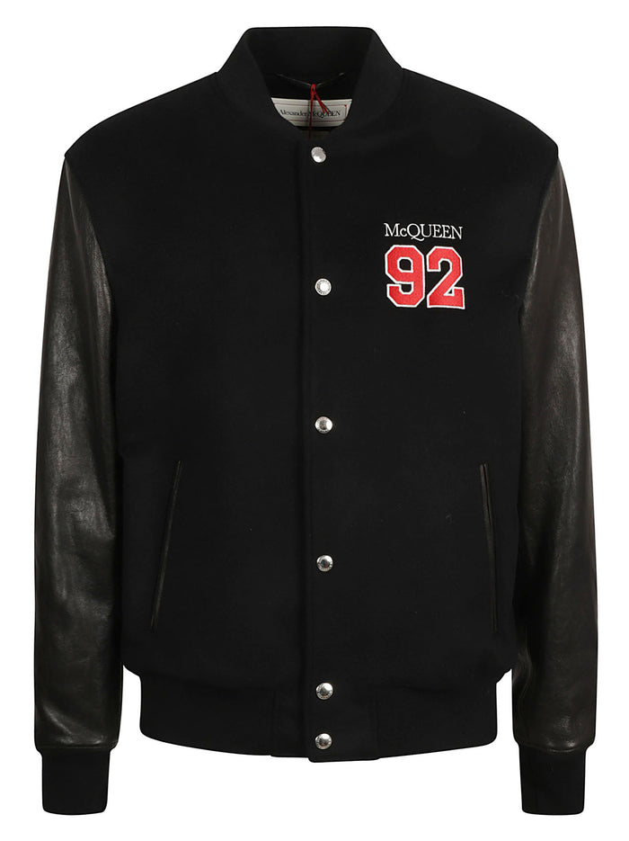 Alexander McQueen Coats Black/lust Red/white Wool
