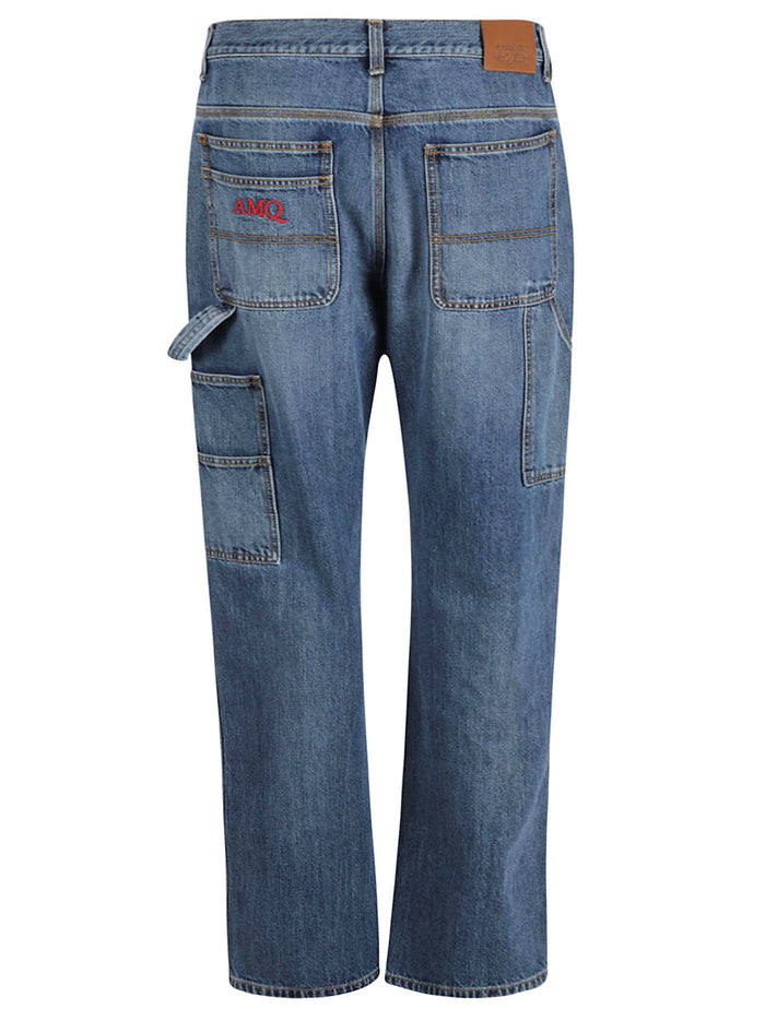 Alexander Mcqueen Jeans Blue Cotton
