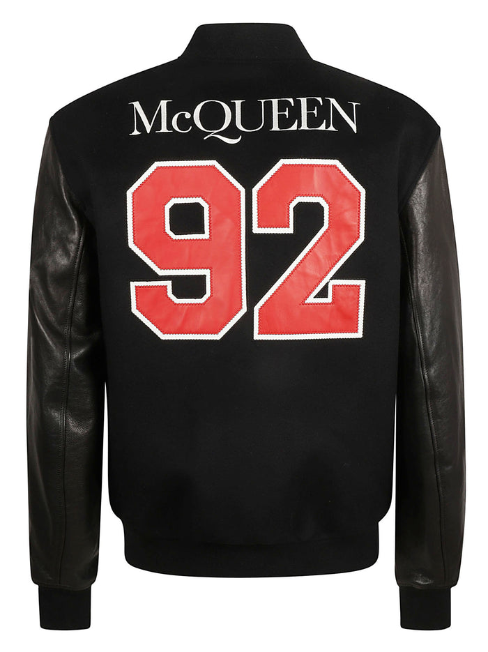 Alexander McQueen Coats Black/lust Red/white Wool