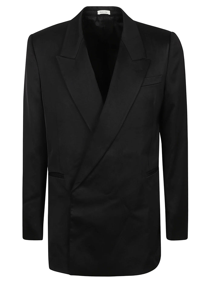 Alexander McQueen Jackets Black Viscosa Seta