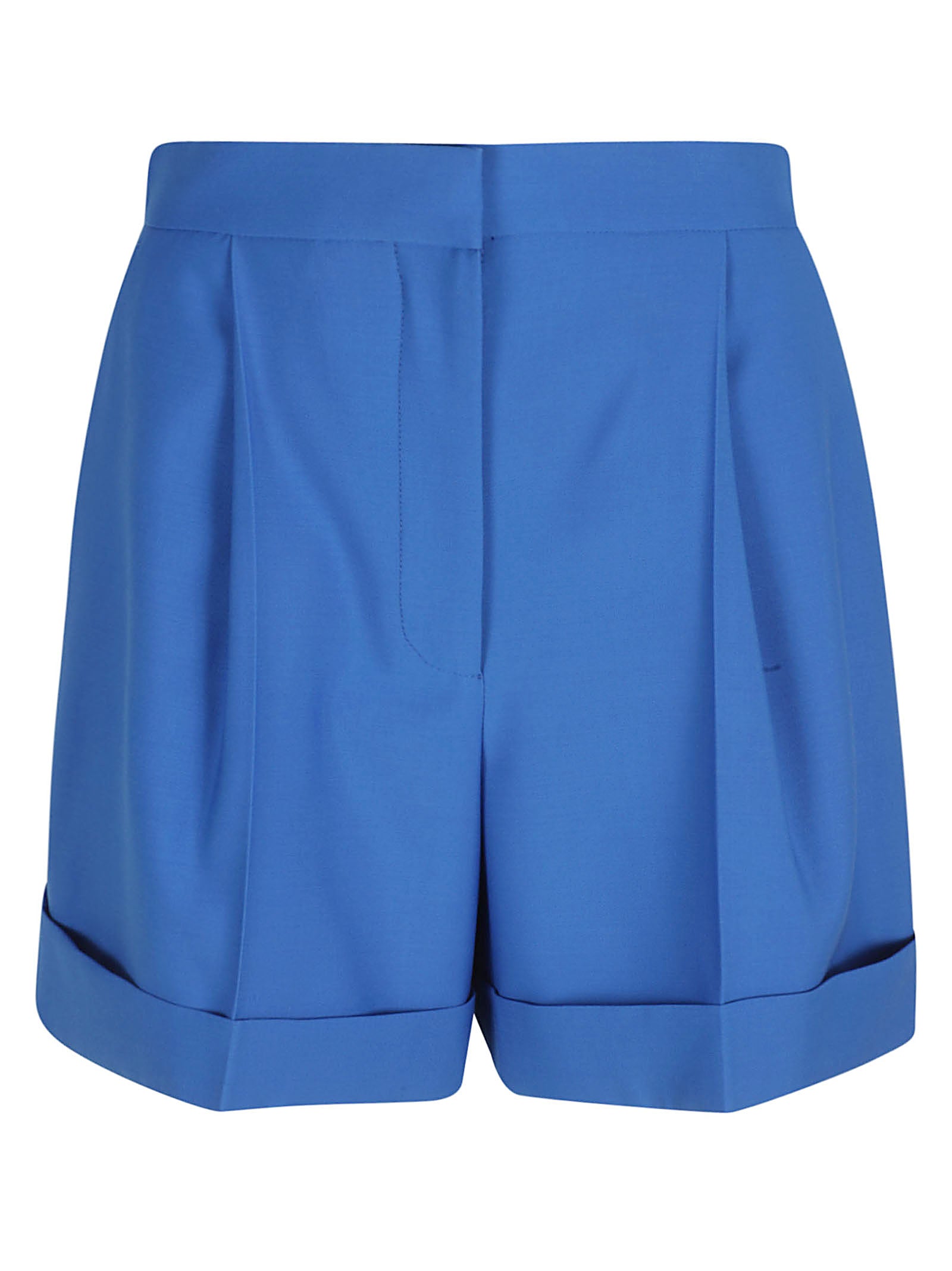 Alexander Mcqueen Shorts Galactic Blue Wool