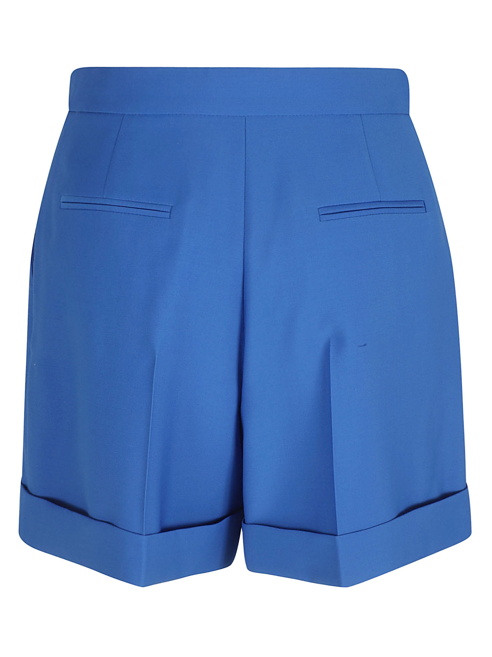 Alexander Mcqueen Shorts Galactic Blue Wool