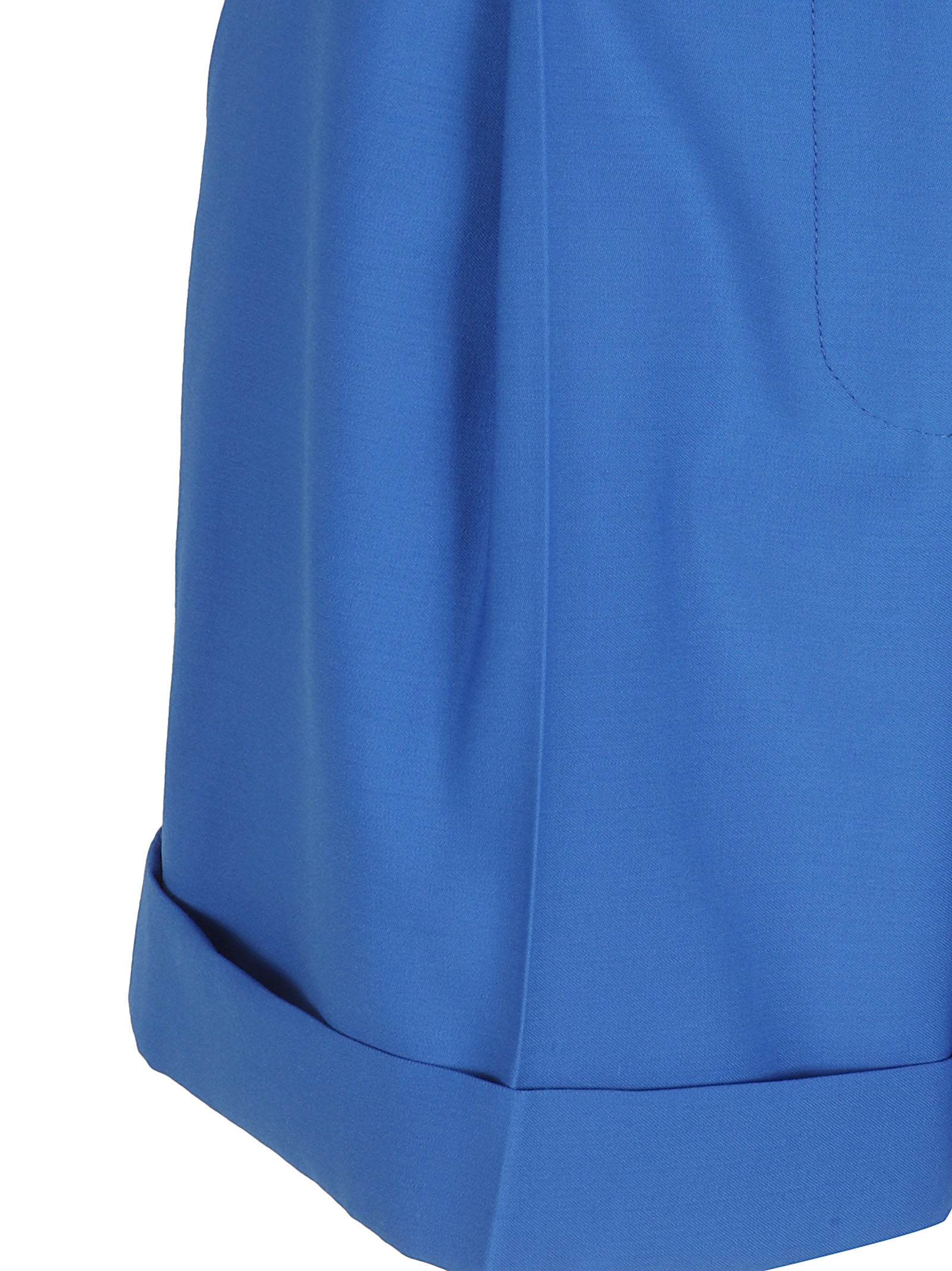Alexander Mcqueen Shorts Galactic Blue Wool