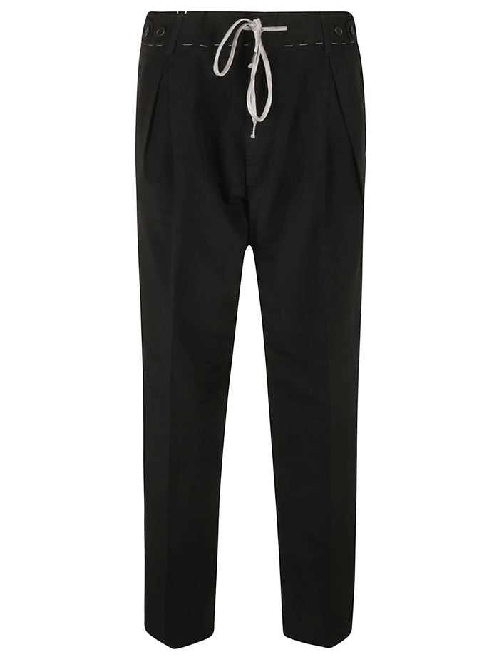 Maison Margiela Trousers Black Cotton Acetate