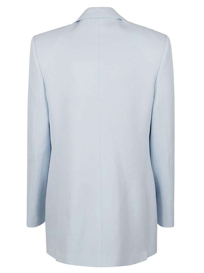 Burberry Jackets Pale Blue Polyester Virgin Wool