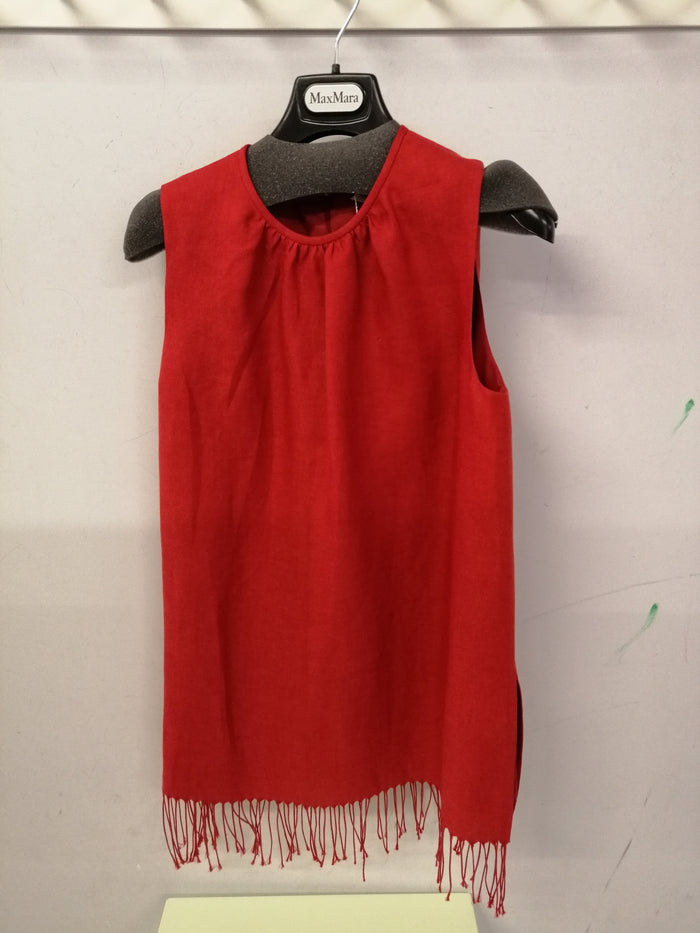 Max Mara Top Red Linen