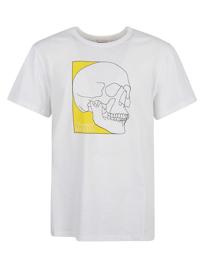 Alexander Mcqueen T-Shirts And Polos White/yellow Cotton