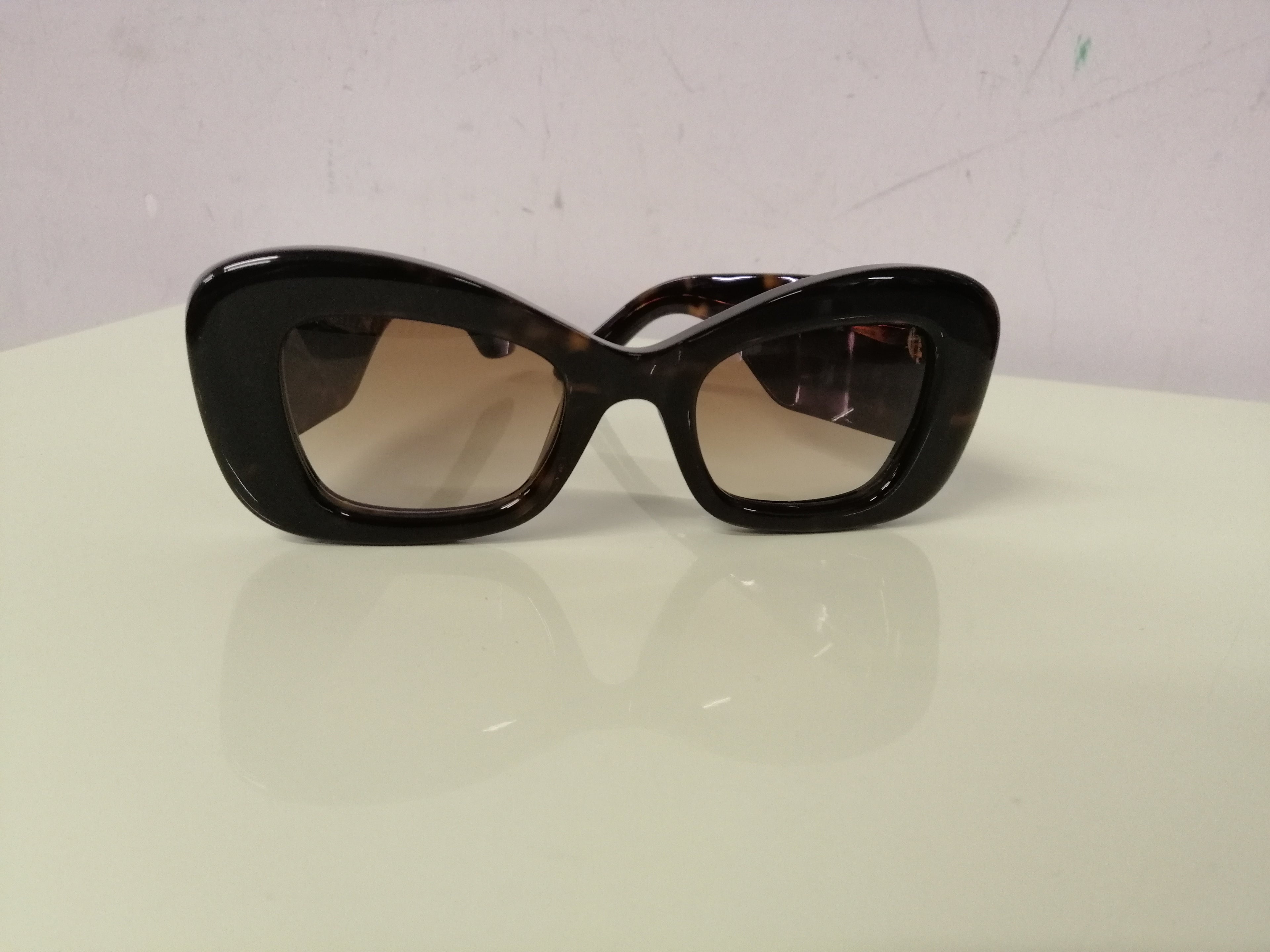Alexander McQueen Sunglasses Havana-havana-brown Acetate