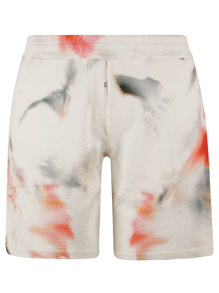 Alexander McQueen Shorts White - Red Black Cotton