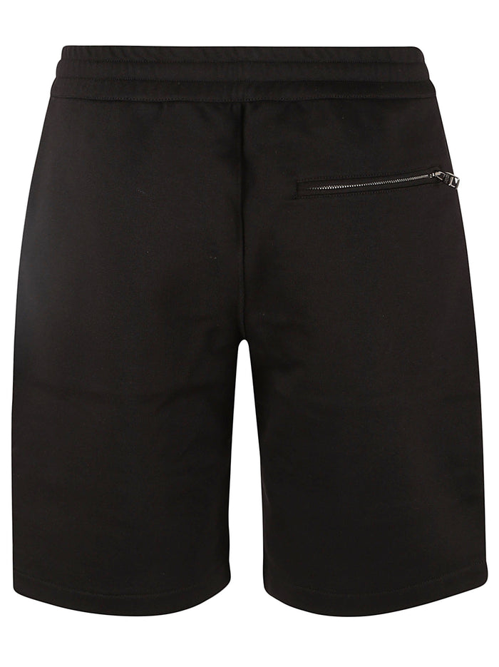 Alexander McQueen Shorts Black/khaki Cotton