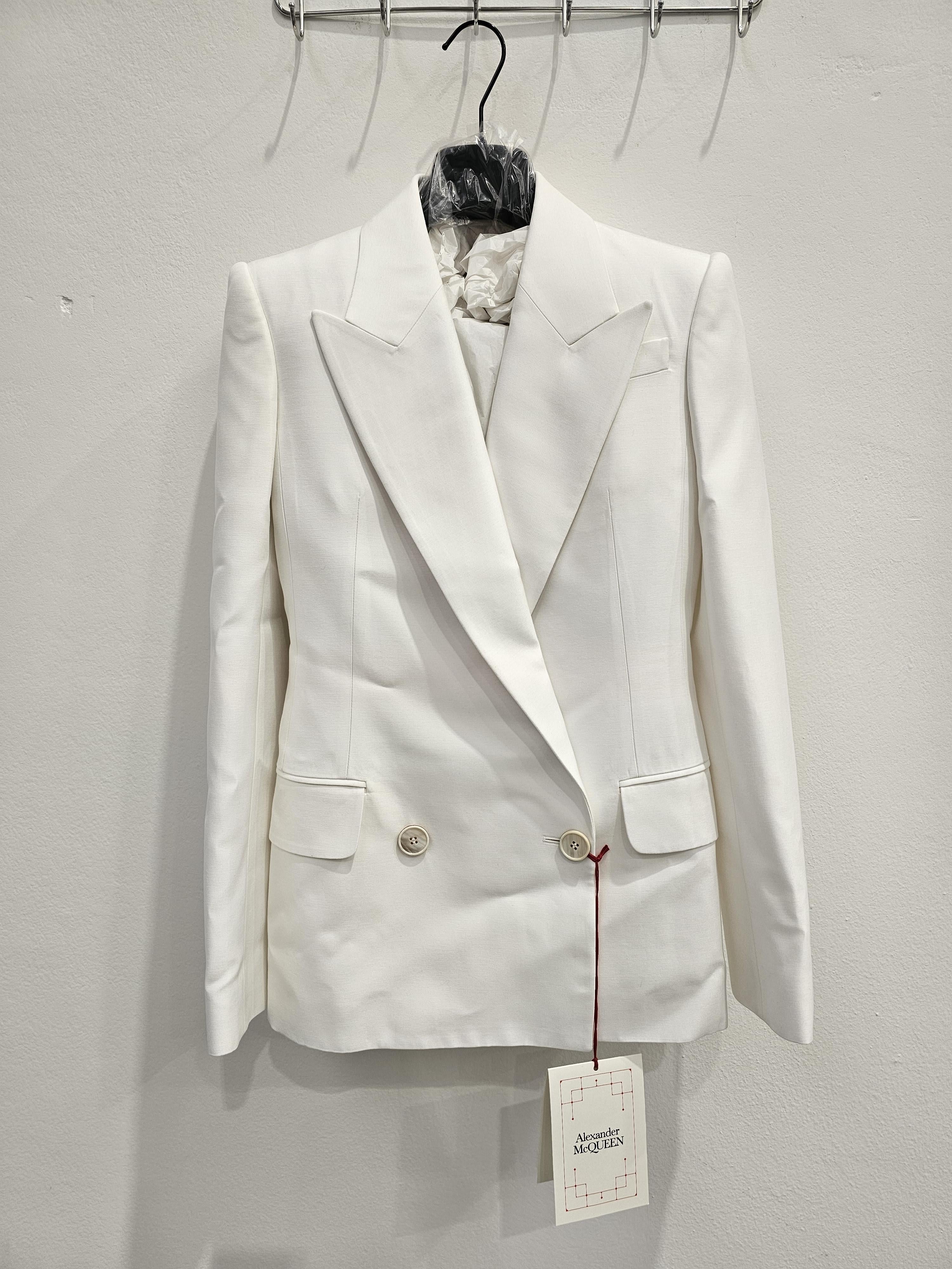 Alexander Mcqueen Jackets Opticalwhite Viscose
