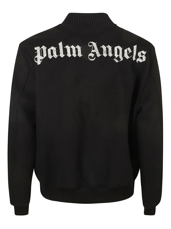 Palm Angels Coats Black Off White Wv Pa