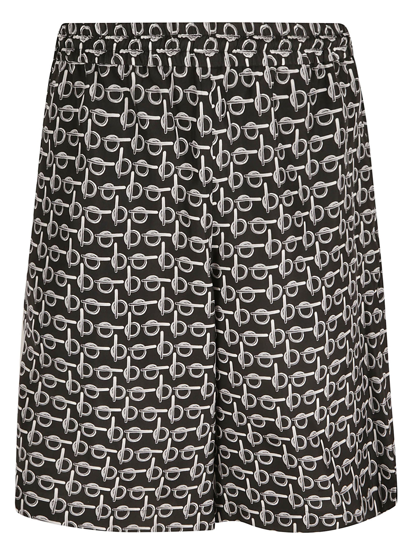 Burberry Shorts Silver/black Mulberry Silk