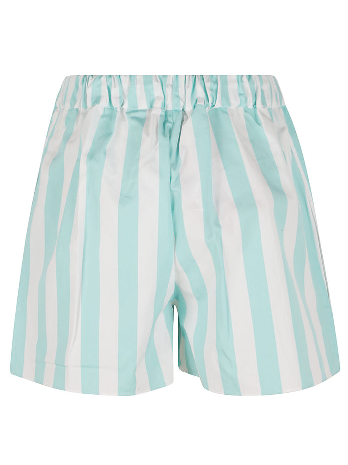 Patou Shorts Mix Green Large Stripes