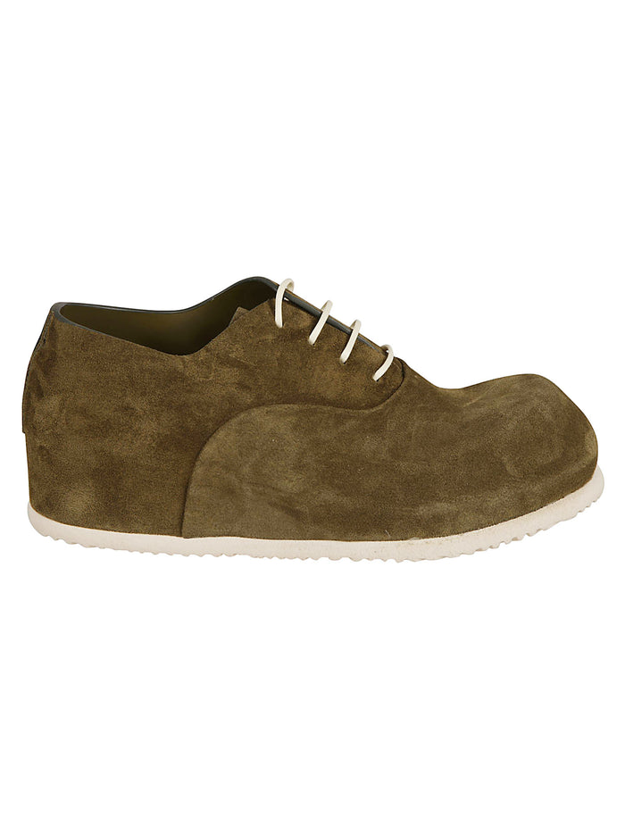 Premiata Flat Shoes Green Calf Leather